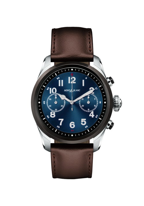Montblanc Summit 2 Stainless Steel and Black Bi-color and Leather 119439 bei Juwelier Mayrhofer in Linz