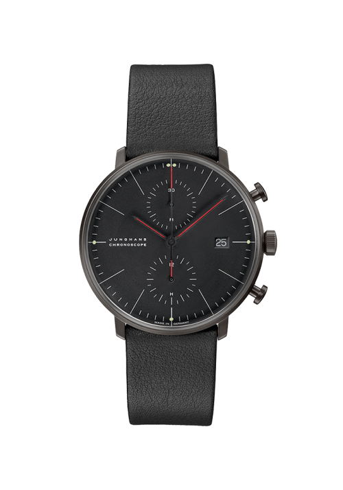 Junghans Junghans max bill max bill Chronoscope Bauhaus 027/4409.02 bei Juwelier Mayrhofer in Linz