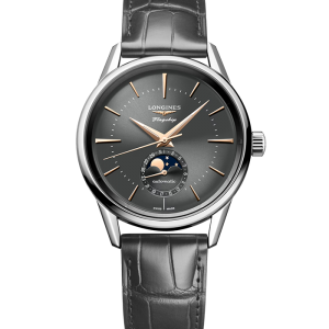 Longines Heritage Flagship Heritage Moonphase L4.815.4.52.2 bei Juwelier Mayrhofer in Linz