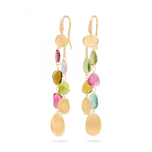 Marco Bicego Lunaria Color 18K Gelbgold mehrreihige Turmalin Ohrringe mit Diamanten OB1901-AB_TM01_Y_02 bei Juwelier Mayrhofer in Linz