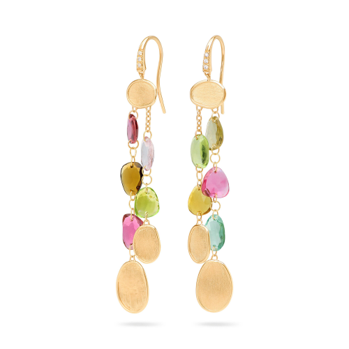 Marco Bicego Lunaria Color 18K Gelbgold mehrreihige Turmalin Ohrringe mit Diamanten OB1901-AB_TM01_Y_02 bei Juwelier Mayrhofer in Linz