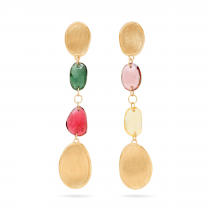Marco Bicego Lunaria Color 18K Gelbgold Turmalin Mix Ohrhänger OB1899_TM01_Y_02 bei Juwelier Mayrhofer in Linz