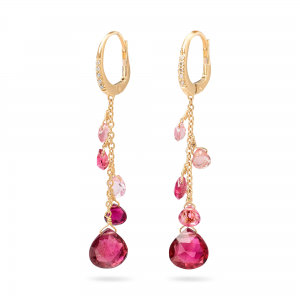 Marco Bicego Paradise einreihige Ohrringe mit Diamanten und rosa Turmalinen OB1743-MB_TR01_Y_02 bei Juwelier Mayrhofer in Linz
