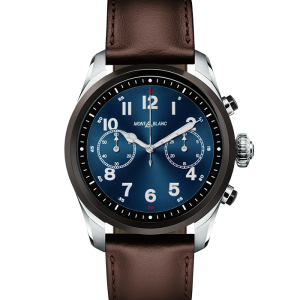 Montblanc Summit 2 Stainless Steel and Black Bi-color and Leather 119439 bei Juwelier Mayrhofer in Linz