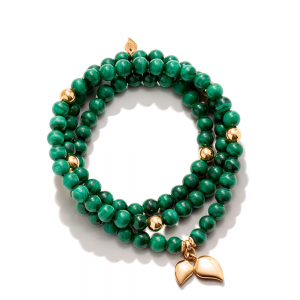 Tamara Comolli India INDIA Armband mit Malachit 3-reihig B-IND-Mal-3-m-rg bei Juwelier Mayrhofer in Linz