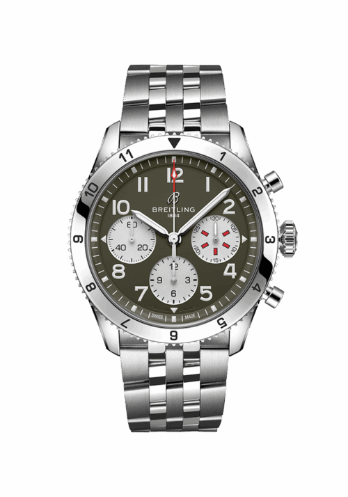 Breitling Classic AVI Classic AVI Chronograph 42 Curtiss Warhawk A233802A1L1A1 bei Juwelier Mayrhofer in Linz