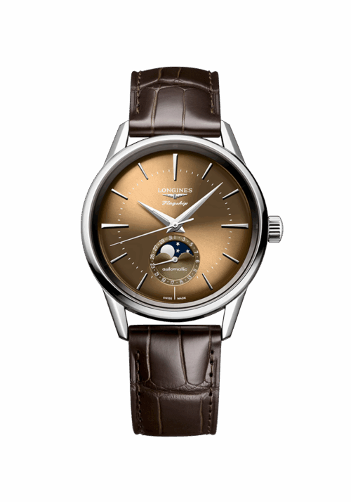 Longines Heritage Longines Flagship Heritage Moonphase L4.815.4.62.2 bei Juwelier Mayrhofer in Linz