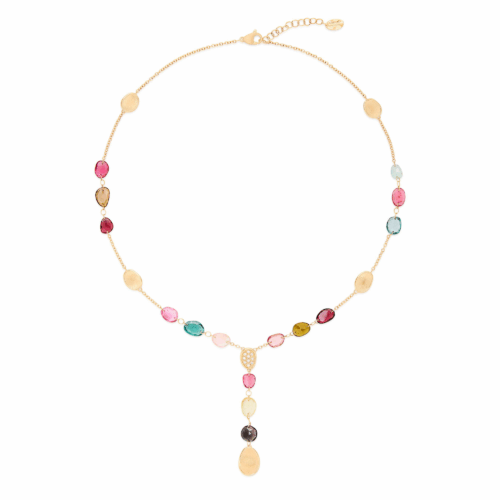 Marco Bicego Lunaria Color 18K Gelbgold Lariat Turmalin Halskette CB2870-B_TM01_Y_02 bei Juwelier Mayrhofer in Linz