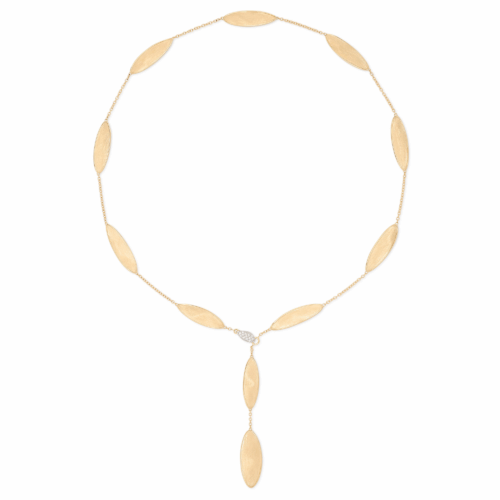 Marco Bicego Lunaria Lunaria Twist Y-Halskette mit Blättern aus 18 Karat Gelbgold CB2898_B_YW_Q6 bei Juwelier Mayrhofer in Linz
