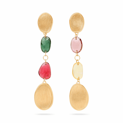 Marco Bicego Lunaria Color 18K Gelbgold Turmalin Mix Ohrhänger OB1899_TM01_Y_02 bei Juwelier Mayrhofer in Linz