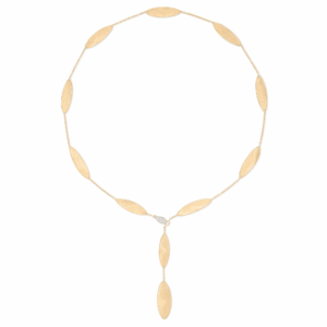 Marco Bicego Lunaria Lunaria Twist Y-Halskette mit Blättern aus 18 Karat Gelbgold CB2898_B_YW_Q6 bei Juwelier Mayrhofer in Linz