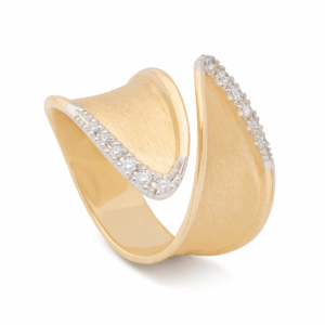 Marco Bicego Lunaria Lunaria Twist Bandring aus 18 Karat Gelbgold mit Diamanten groß AB661_B_YW_Q6 bei Juwelier Mayrhofer in Linz