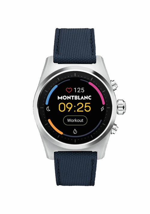 Montblanc Summit Montblanc Summit Lite Aluminium in Grau mit Stoffarmband MB128411 bei Juwelier Mayrhofer in Linz