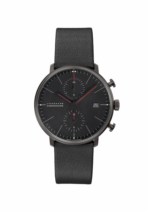 Junghans Junghans max bill max bill Chronoscope Bauhaus 027/4409.02 bei Juwelier Mayrhofer in Linz