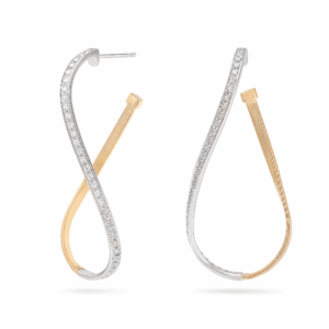 Marco Bicego Marrakech Marrakech Hoop-Ohrringe aus Gelbgold mit 18 Karat mit Diamantpavé OG405_B_YW_M5 bei Juwelier Mayrhofer in Linz