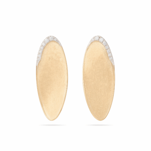 Marco Bicego Lunaria Lunaria Twist Statement-Ohrringe aus 18 Karat Gelbgold mit Diamantpavé OB1914_B_YW_Q6 bei Juwelier Mayrhofer in Linz