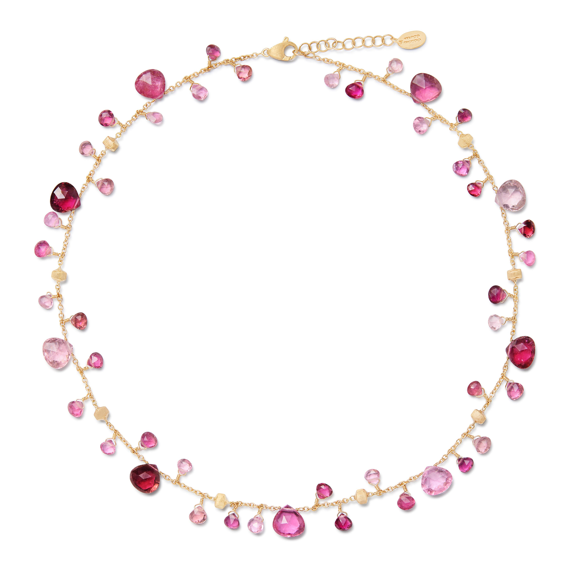 Paradise einreihige Halskette mit rosa Turmalinen
