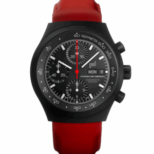 Porsche Design Chronograph 1 Chronograph 1 – All Black Numbered Edition mit Lederband 6043.7.01.002.12.3 bei Juwelier Mayrhofer in Linz