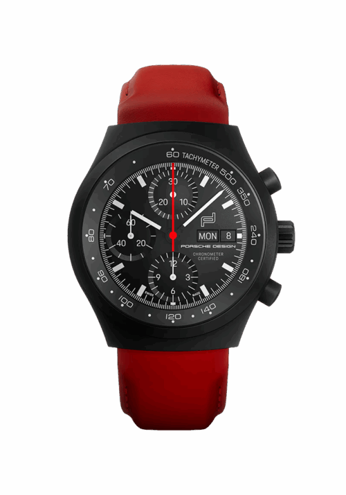 Porsche Design Chronograph 1 Chronograph 1 – All Black Numbered Edition mit Lederband 6043.7.01.002.12.3 bei Juwelier Mayrhofer in Linz