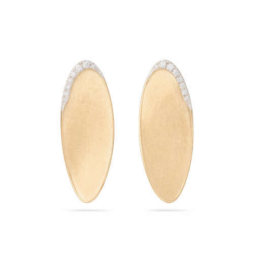 Marco Bicego Lunaria Lunaria Twist Statement-Ohrringe aus 18 Karat Gelbgold mit Diamantpavé OB1914_B_YW_Q6 bei Juwelier Mayrhofer in Linz