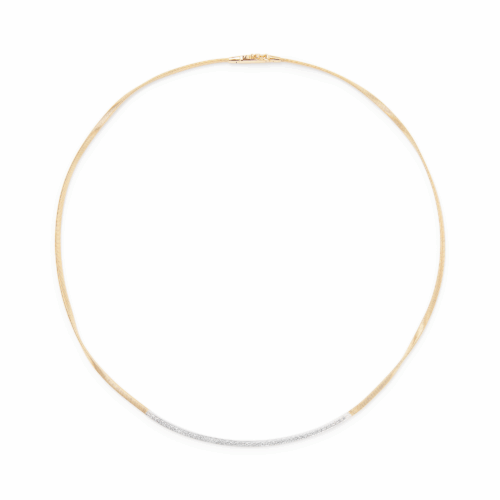 Marco Bicego Marrakech Halskette aus Gelbgold mit 18 Karat mit Diamant-Baguette CG851_B_YW_M5 bei Juwelier Mayrhofer in Linz