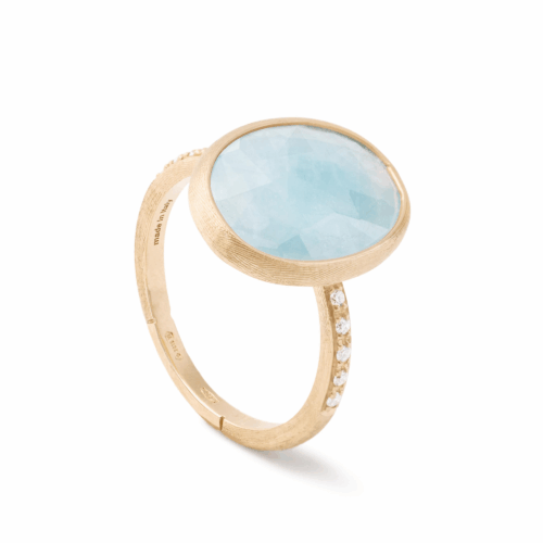 Marco Bicego Siviglia Ring aus Gold mit Aquamarin und Diamanten AB610-B AQ01 bei Juwelier Mayrhofer in Linz