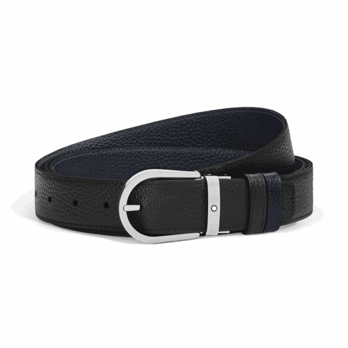 Montblanc Wendbarer Gürtel mit hufeisenförmiger Schließe 35 mm aus Grain Leder MB223439 bei Juwelier Mayrhofer in Linz