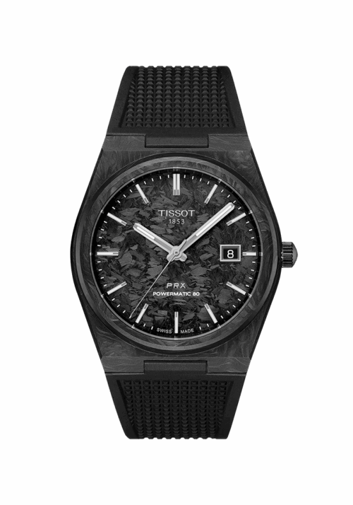Tissot T-Classic PRX Powermatic 80 40mm Carbon T137.907.97.201.00 bei Juwelier Mayrhofer in Linz